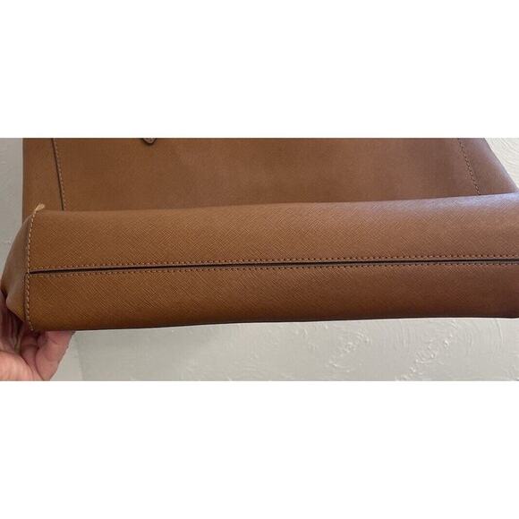 Michael Kors Jet Set Travel Large Saffiano North/South Tote Brown - Picture 6 of 12